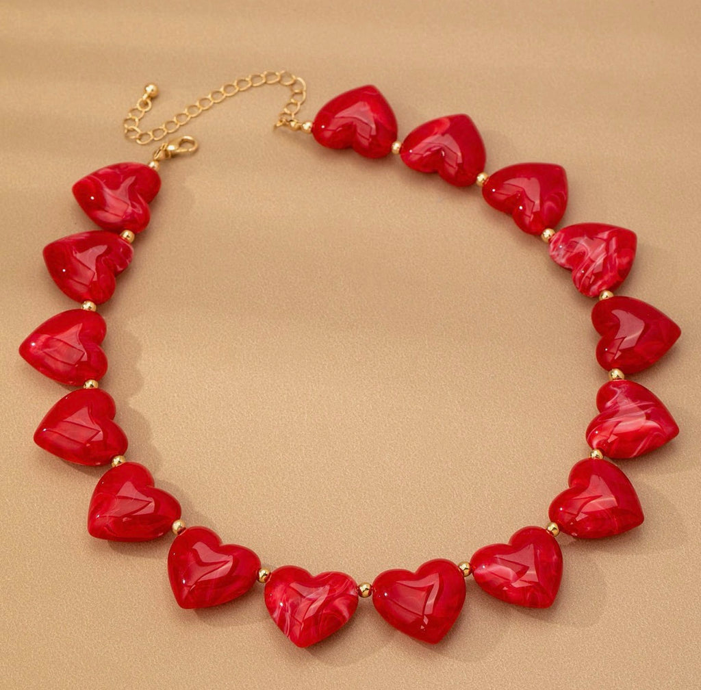💋 Scarlet Love Statement Necklace