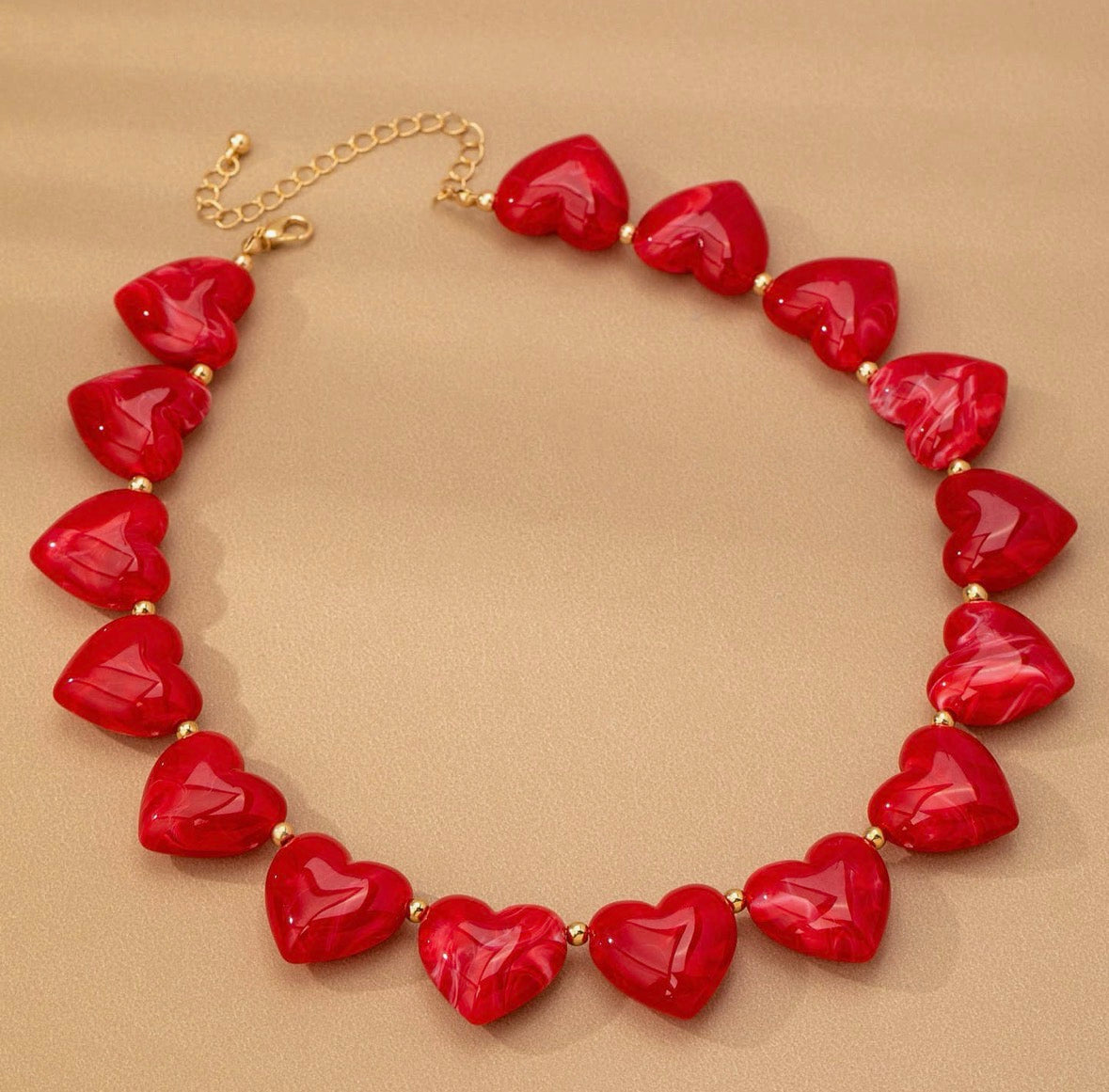 💋 Scarlet Love Statement Necklace