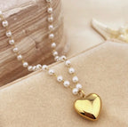 Pearl Heart Pendant Necklace