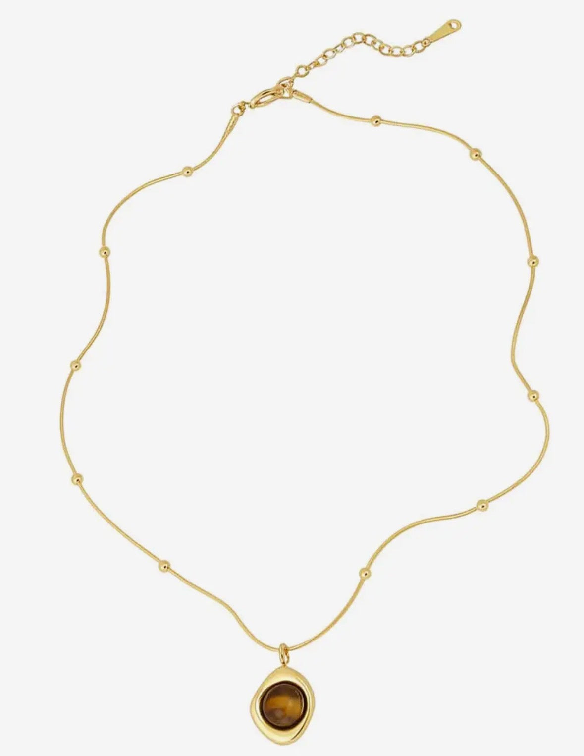 Golden Orbit Tiger’s Eye Necklace