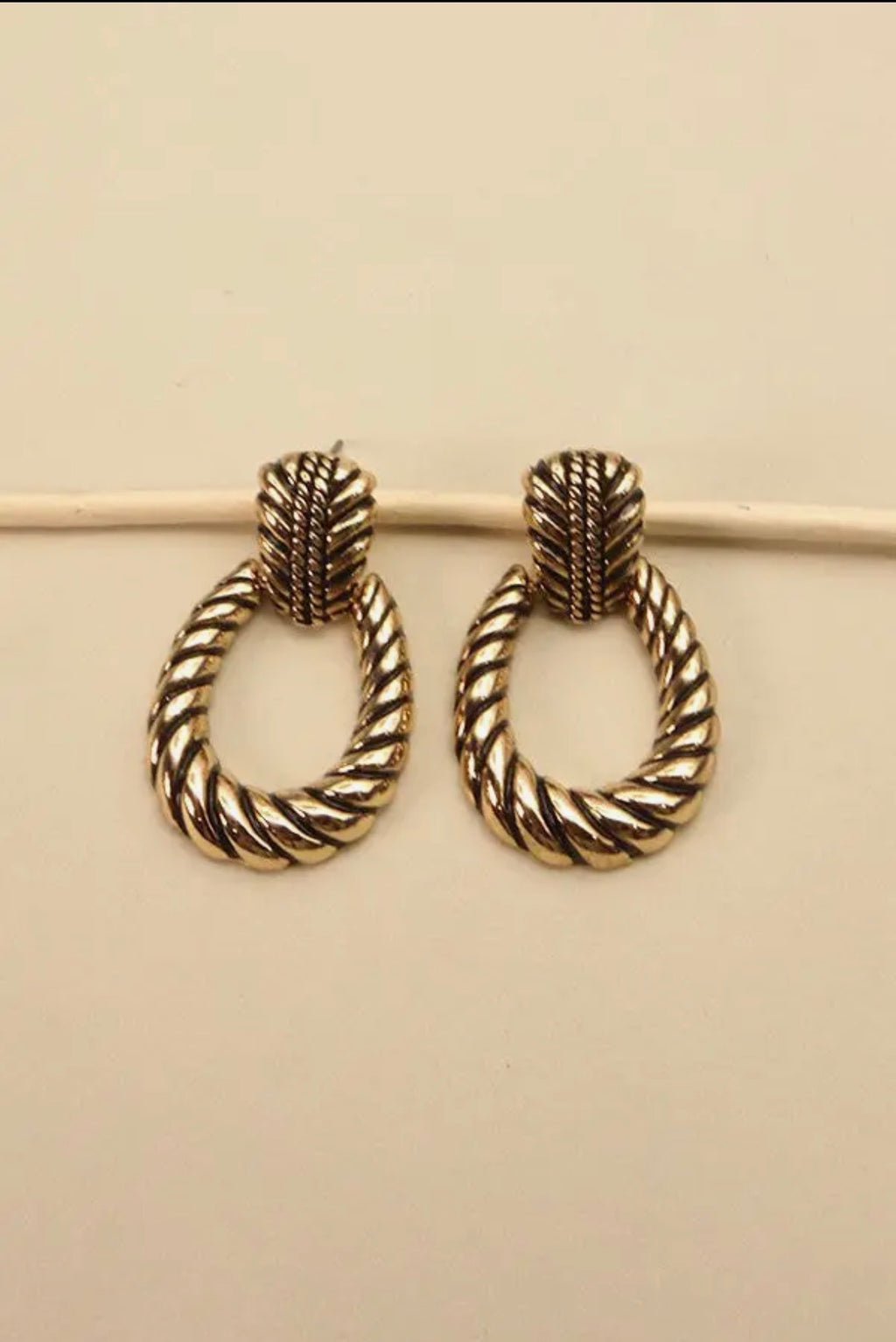 Twisted Rope Teardrop Earrings