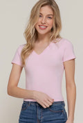Blush V-Neck Tee