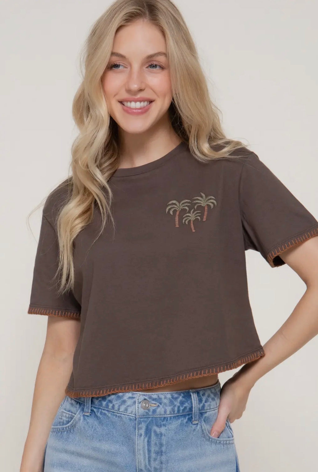 Palm Breeze Crop Top