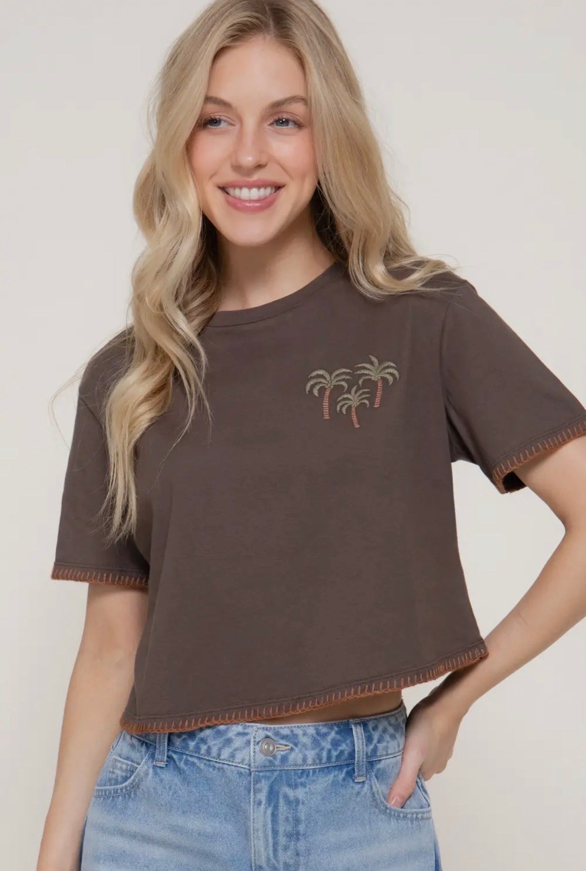 Palm Breeze Crop Top