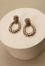 Twisted Rope Teardrop Earrings