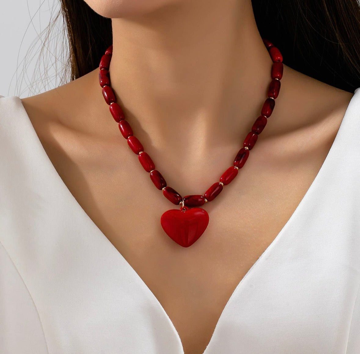 Heart fire Necklace