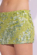 ✨ Matcha Sequin Mini Skirt