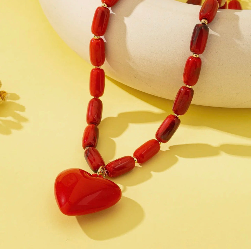 Heart fire Necklace