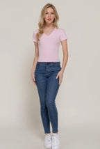 Blush V-Neck Tee