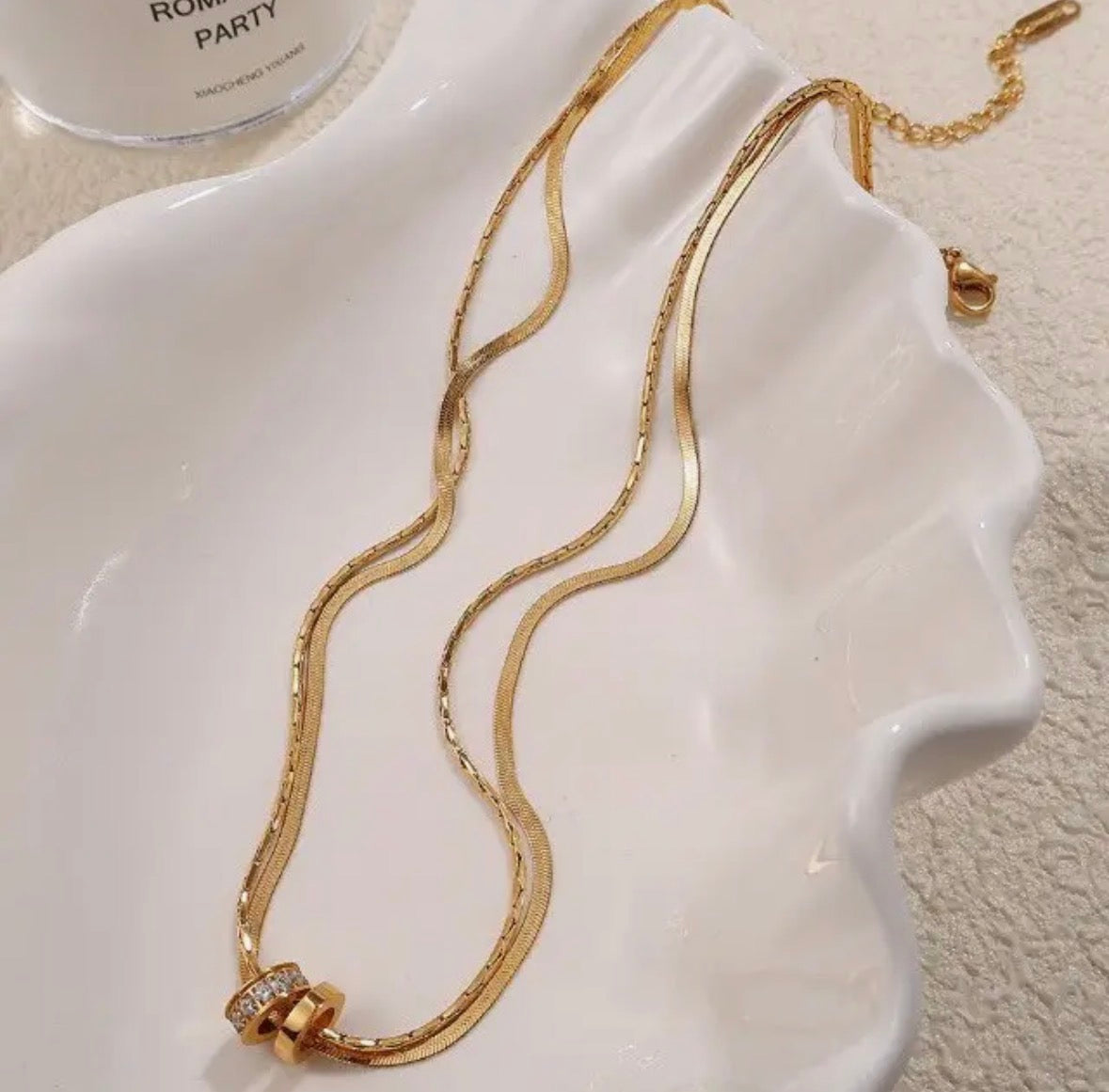 Diamond Trio Sliding Pendant Necklace