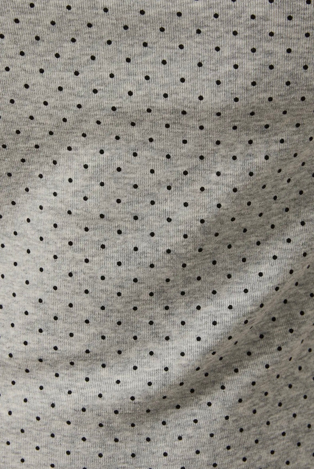 Gray fabric with black polka dot pattern
